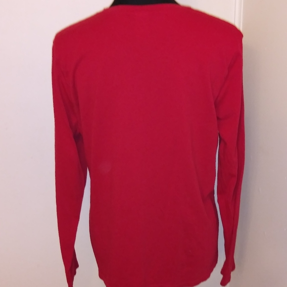 Holiday red  sequin sparking snowman womens - Picture 6 of 8